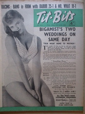 TIT-BITS magazine, 19 April 1958 issue for sale. ROSINA REVELL, URSULA BLOOM. Original British publi