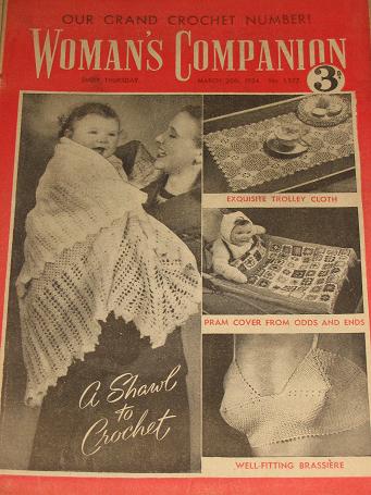 WOMANS COMPANION magazine, March 20 1954 issue for sale. Vintage womens publication. Classic images 