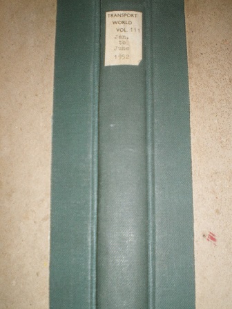 TRANSPORT WORLD, Volume 111 1952 for sale. MANCHESTER, HASTINGS, Original bound publication from Til