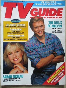 TV GUIDE magazine, September 9 1989 issue for sale. SARAH GREENE, JOHNNY DEPP, MARK POWLEY, HART BOC