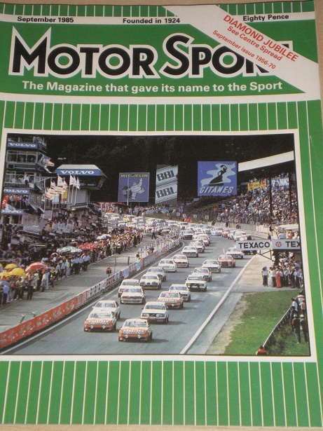 MOTOR SPORT magazine, September 1985 issue for sale. Original British publication from Tilley, Chest