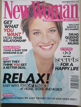 NEW WOMAN magazine, December 1995 issue for sale. SONIA GARDNER, JOHN MALKOVICH. Original British WO