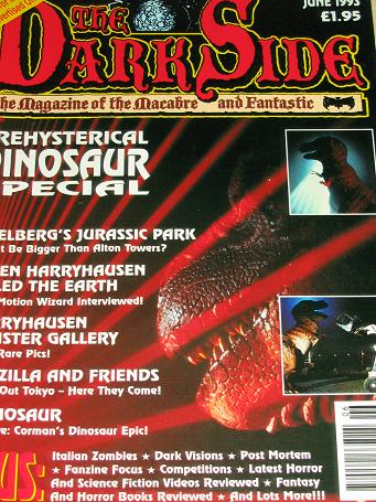 The DARK SIDE magazine, June 1993 issue for sale. HORROR. Original gifts from Tilleys, Chesterfield,