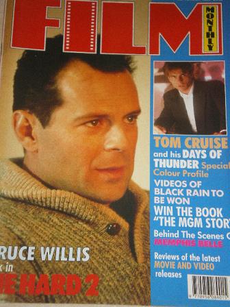 FILM MONTHLY magazine, September 1990 issue for sale. BRUCE WILLIS. Original British publication fro