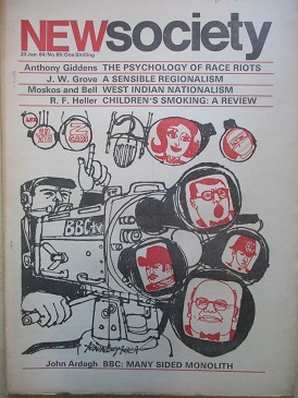 NEW SOCIETY magazine, 23 January 1964 issue for sale. BBC: MANY SIDED MONOLITH by JOHN ARDAGH. R. F.