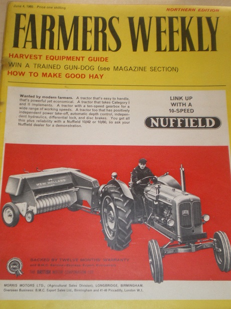 FARMERS WEEKLY magazine, June 4 1965 issue for sale. Original BRITISH publication from Tilley, Chest