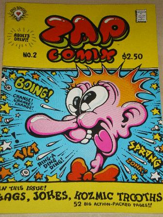 ZAP comic, Number 2 issue for sale. Original adult gift from Tilley, Chesterfield, Derbyshire, UK, l