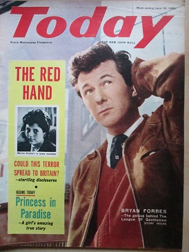 TODAY magazine, June 18 1960 issue for sale. BRYAN FORBES, BRIAN CLEEVE, JAMES HADLEY CHASE, OLIVER 