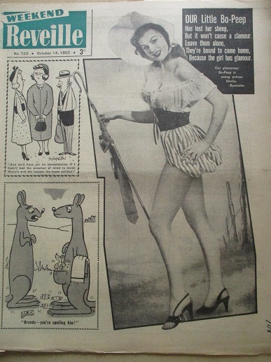 REVEILLE newspaper, October 14 1955 issue for sale. SHIRLEY BURNISTON. Original British publication 