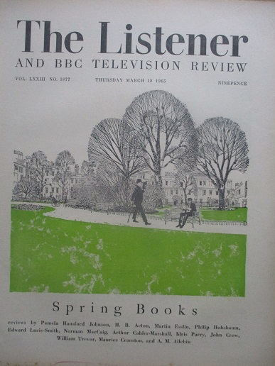 THE LISTENER magazine, March 18 1965 issue for sale. H.B.ACTON, PHILIP HOBSBAUM, JOHN CROW, WILLIAM 