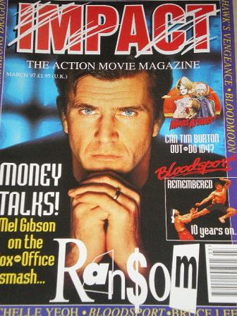 IMPACT magazine, March 1997 issue for sale. MEL GIBSON. Original British ACTION MOVIE publication fr