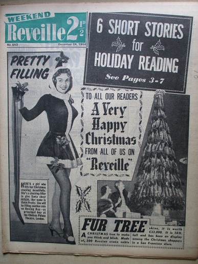 REVEILLE newspaper, December 24 1954 issue for sale. VIOLET PRETTY. Original British publication fro