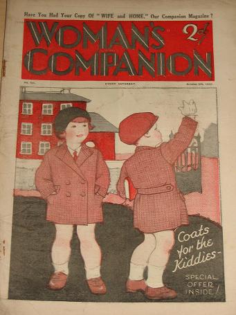 WOMANS COMPANION magazine, October 5 1929 issue for sale. Antique vintage womens publication. Classi