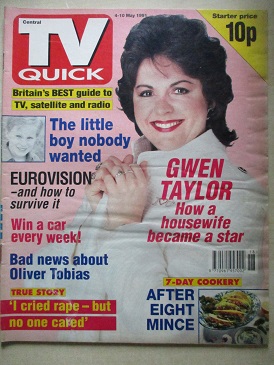 TV QUICK magazine, 4 - 10 May 1991 issue for sale. GWEN TAYLOR, OLIVER TOBIAS, KIMBERLY FOSTER. Orig