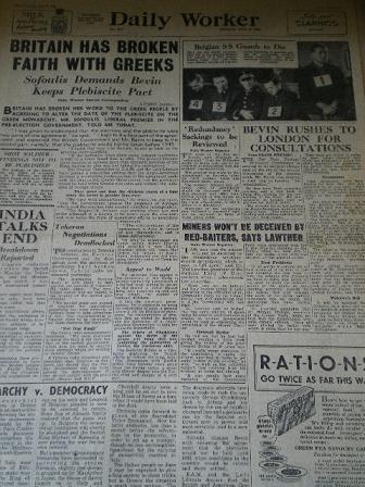 Tilleys Vintage Magazines : DAILY WORKER newspaper, May 13 1946 issue ...