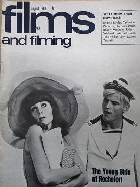 FILMS AND FILMING magazine, August 1967 issue for sale. FRANCOISE DORLEAC, JACQUES PERRIN. Original 