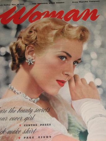 WOMAN magazine, May 14 1949 issue for sale. Post WW2 vintage womens publication. FICTION, BEAUTY, KN