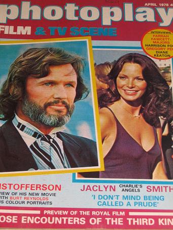 PHOTOPLAY magazine, April 1978 issue for sale. JACLYN SMITH, FARRAH FAWCETT MAJORS, KRISTOFFERSON. O