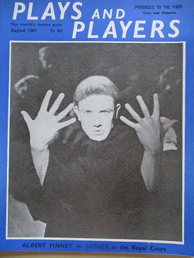 PLAYS AND PLAYERS magazine, August 1961 issue for sale. ALBERT FINNEY. Original British publication 