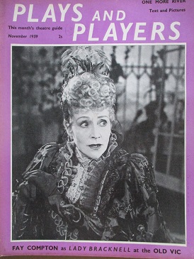 PLAYS AND PLAYERS magazine, November 1959 issue for sale. FAY COMPTON. Original British publication 