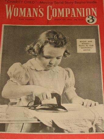 WOMANS COMPANION magazine, March 15 1952 issue for sale. Vintage womens publication. Classic images 
