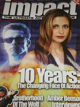 IMPACT magazine, December 2001 issue for sale. AMBER BENSON. Original British ACTION MOVIE publicati