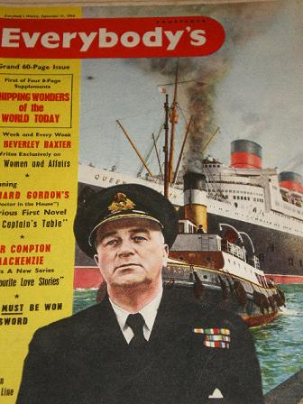 EVERYBODYS magazine, September 11 1954 issue for sale. CUNARD QUEEN ELIZABETH, RICHARD GORDON, BEVER