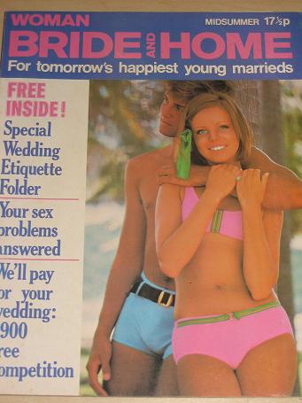 WOMAN BRIDE AND HOME magazine, MIDSUMMER 1971 issue for sale. Vintage WEDDING, FASHION, BEAUTY publi