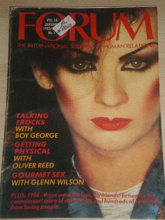 FORUM magazine, January 1985 issue for sale. Original British adult publication from Tilley, Chester