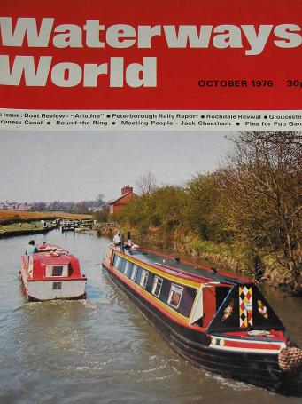 WATERWAYS WORLD magazine, October 1976 issue for sale. CANALS, BOATS. Classic images of the twentiet