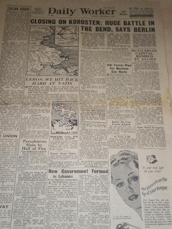 Tilleys Vintage Magazines : DAILY WORKER newspaper, November 16 1943 ...