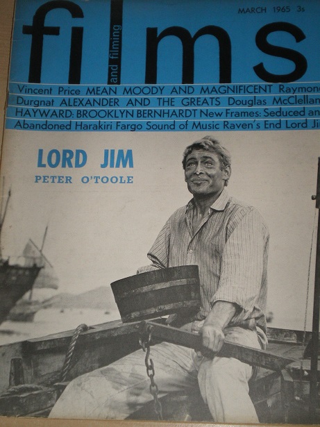 FILMS AND FILMING magazine, March 1965 issue for sale. LORD JIM, PETER O TOOLE. Original British pub