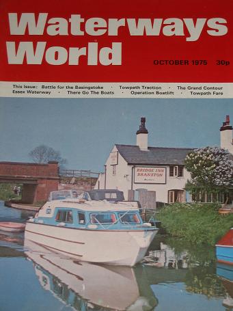 WATERWAYS WORLD magazine, October 1975 issue for sale. CANALS, BOATS. Classic images of the twentiet