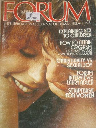 FORUM magazine, August 1975 issue for sale. Original British adult publication from Tilley, Chesterf