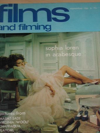 FILMS and FILMING magazine, September 1966 issue for sale. SOPHIA LOREN. Original gifts from Tilleys