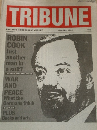 TRIBUNE newspaper, 1 February 1991 issue for sale. LABOURS INDEPENDENT WEEKLY. Original British poli