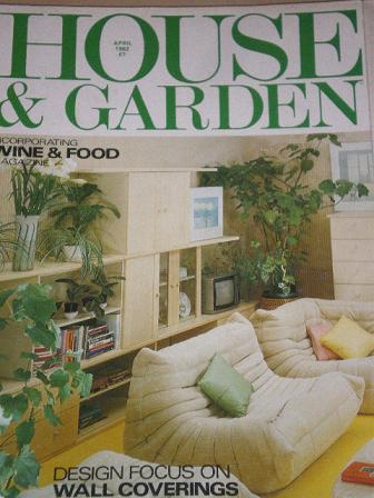 HOUSE AND GARDEN magazine, April 1982 issue for sale. Original publication from Tilley, Chesterfield