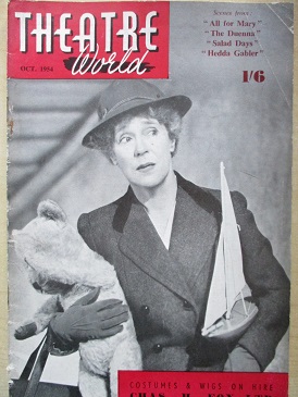 THEATRE WORLD magazine, October 1954 issue for sale. KATHLEEN HARRISON. Original British publication