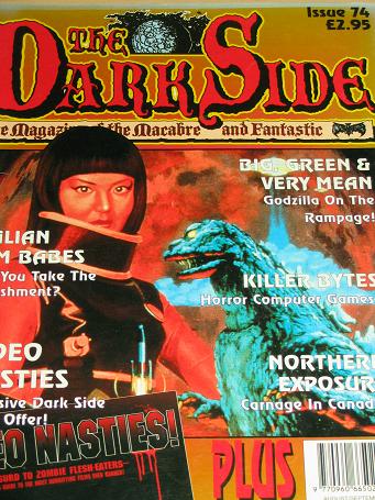 The DARK SIDE magazine, Number 74 issue for sale. HORROR. Original gifts from Tilleys, Chesterfield,