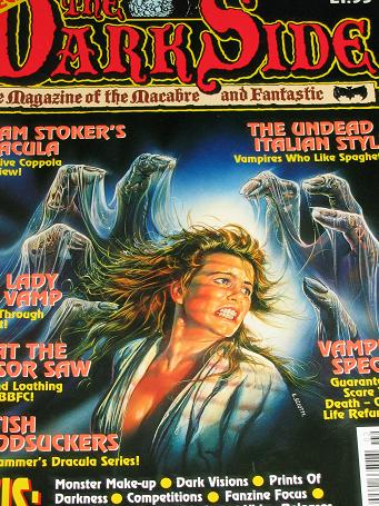 The DARK SIDE magazine, February 1993 issue for sale. HORROR. Original gifts from Tilleys, Chesterfi