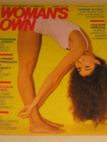 WOMANS OWN magazine January 31 1981. DEBENHAM, SUFFOLK, FAY WELDON. Vintage WOMENS publication for s