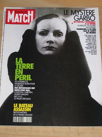 PARIS MATCH MAGAZINE 26 APRIL 1990 BACK ISSUE FOR SALE GARBO VINTAGE PUBLICATION PURE NOSTALGIA ARCH