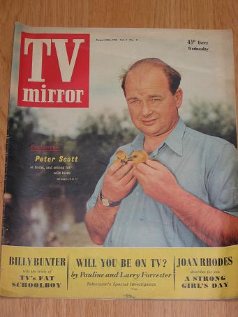 TV MIRROR August 20 1955. PETER SCOTT. Vintage magazine for sale. Classic images of the twentieth ce
