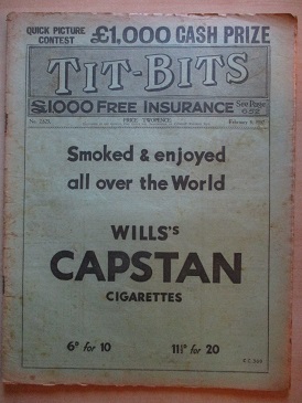 TIT-BITS magazine, February 6 1932 issue for sale. HAROLD EARNSHAW, CHARLES KINGSTON, PAULINE DE SIL