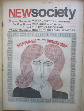 NEW SOCIETY magazine, 27 February 1964 issue for sale. SELF SERVICE AND THE CORNER SHOP. NORMAN MACK