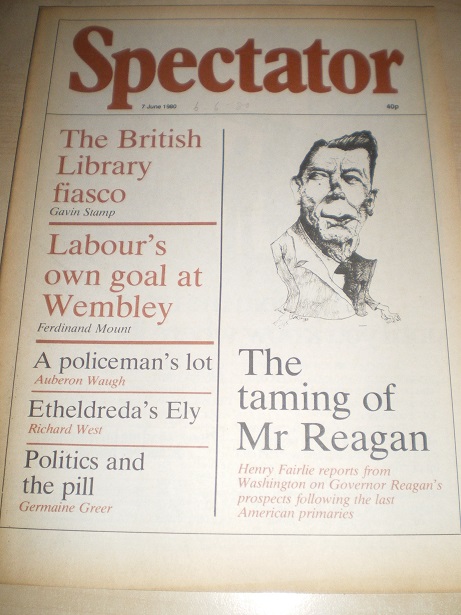 Tilleys Vintage Magazines : SPECTATOR magazine, 7 June 1980 issue for ...