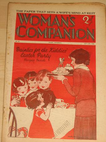 WOMANS COMPANION magazine, April 14 1928 issue for sale. PAPER FOR MARRIED WOMEN. Birthday gifts fro