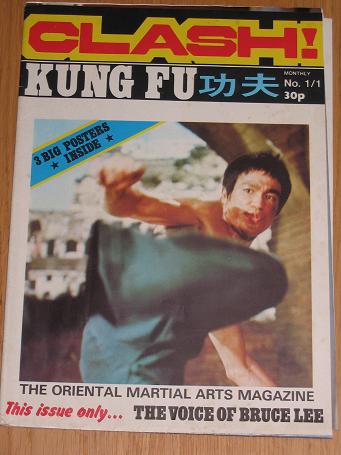 CLASH KUNG FU Monthly No. 1, 1974. BRUCE LEE. Vintage U.K. Martial Arts magazine for sale. The past 