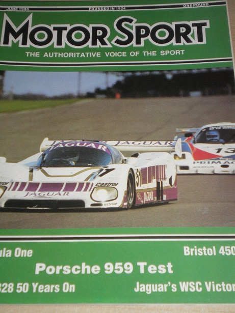 MOTOR SPORT magazine, June 1986 issue for sale. Original British publication from Tilley, Chesterfie