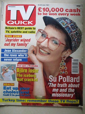 TV QUICK magazine, 22 - 28 June 1991 issue for sale. SU POLLARD, JEAN ALEXANDER. Original British EN